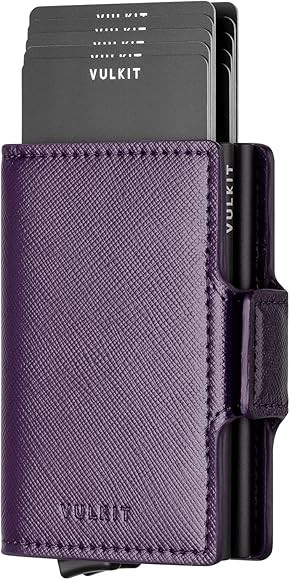 VULKIT Credit Card Holder RFID Blocking Leather Automatic Pop Up Wallet Slim Money Clip Wallet Do... | Amazon (CA)
