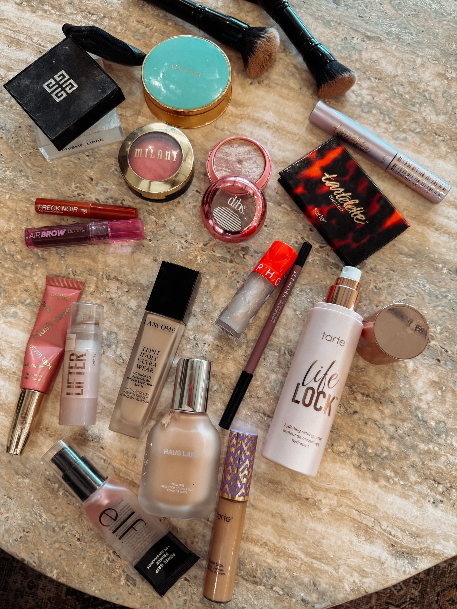 Makeup I’ve been using lately. 
Gonna leave a few shades below…
Haus Labs: 270 (my tan shade)
Lancôme foundation: 340 Bis N
Shape Tape: 38N
Blush: Berry
Milani Blush: Dolce Pink
Prisme Libre: 2 Satin Blanc
Gucci Bronzer: 03
Lip liner: Dressed in the 90’s
Gloss: 01 Outrageous 


#LTKStyleTip #LTKBeauty #LTKFindsUnder50