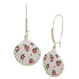 Betsey Johnson Womens Floral Shell Dangle Earrings | Amazon (US)