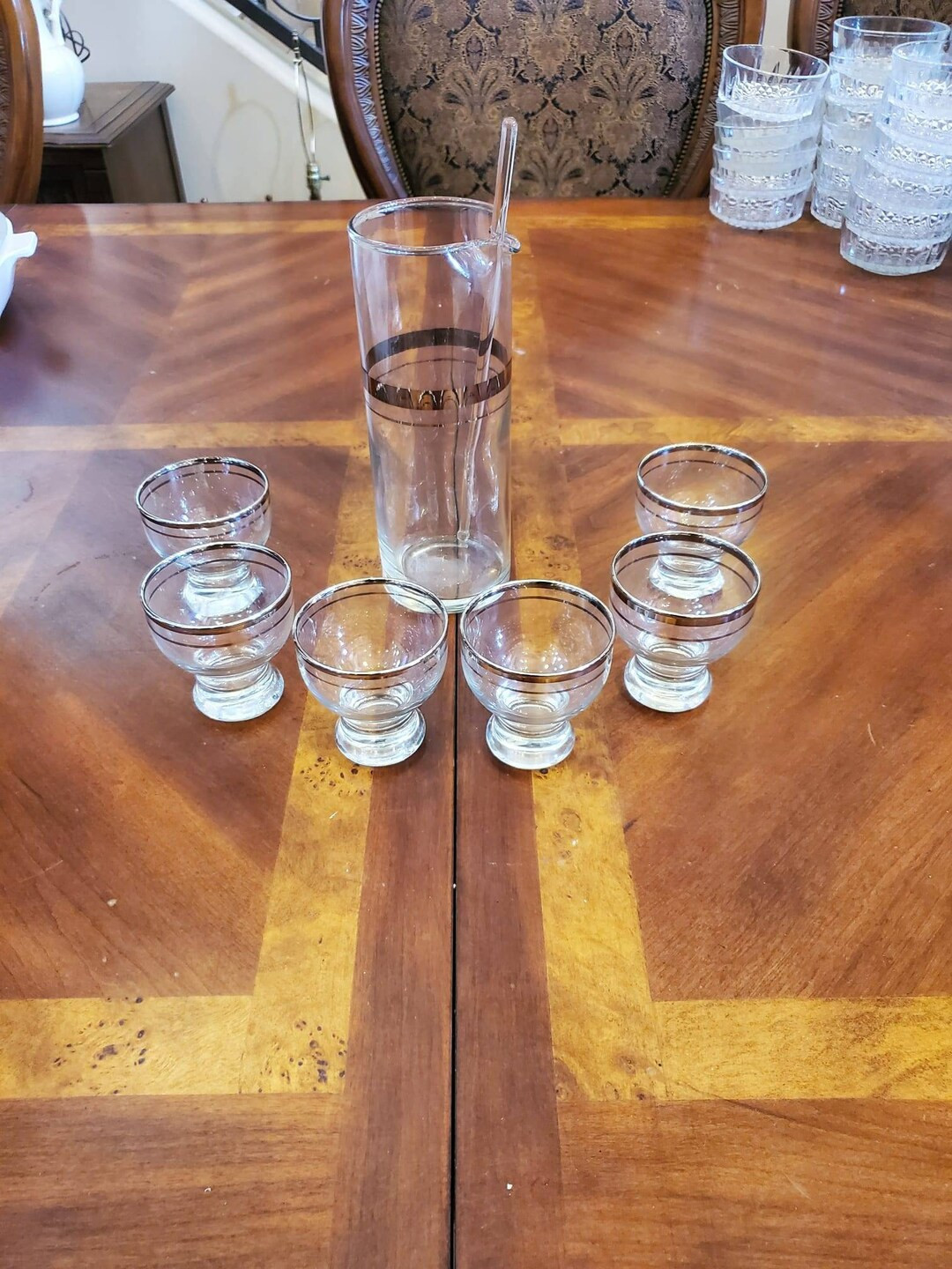 Vintage Mid Century Modern Martini Double Silver Tone Pitcher - Etsy | Etsy (US)