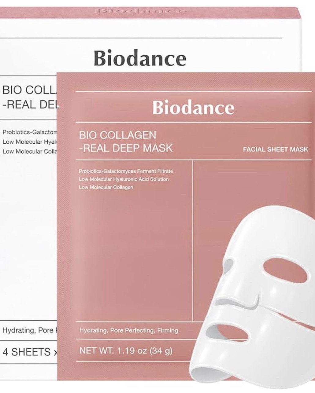Brand BIODANCE
Item Form Sheet
Product Benefits Anti Aging, Firming, Hydrating, Moisturizing, Pore Treatment
Scent Collagen
Material Type Free Non-toxic
Skin Type All
PORE TIGHTENING & FIRMING: Formulated with ultra-low molecular collagen, this mask maximizes penetration and absorption. It refines enlarged pores, improves skin elasticity, and visibly smooths fine lines and wrinkles instantly.
DEEP HYDRATION: The oligo-hyaluronic acid in the Biodance Bio-Collagen Real Deep Mask provides superior moisturizing effects compared to regular hyaluronic acid. It quickly hydrates the skin's surface and penetrates deeper layers, leaving the complexion healthy and well-moisturized.
BRIGHTENS THE SKIN: Formulated with Galactomyces Ferment Filtrate and Niacinamide, it improves uneven skin tone and texture while offering antioxidant effects, resulting in healthier, more radiant skin.
AFTER-SUN HYDRATION RESCUE: Sun exposure can leave your complexion parched. Apply this mask after a day outdoors as a deep-moisture recovery treatment to instantly replenish lost hydration, combat UV-induced dryness, and revive your dewy skin.
UNIQUE OVERNIGHT ABSORPTION: Each 1.19 oz bottle of essence is solidified into each mask sheet. Unlike regular sheet masks, our signature hydrogel mask becomes transparent as active ingredients melt deep into the skin. Recommended for overnight use or a minimum of 3-4 hours for a flawless glass-skin glow.
SAFE FOR SENSITIVE SKIN: Formulated with non-toxic, non-irritant ingredients and completely free from 19 controversial substances. We ensure safe, hypoallergenic care that delivers deep, long-lasting improvements beyond temporary effects.

#LTKdayinmylife #LTKselfcare #LTKSaleAlert