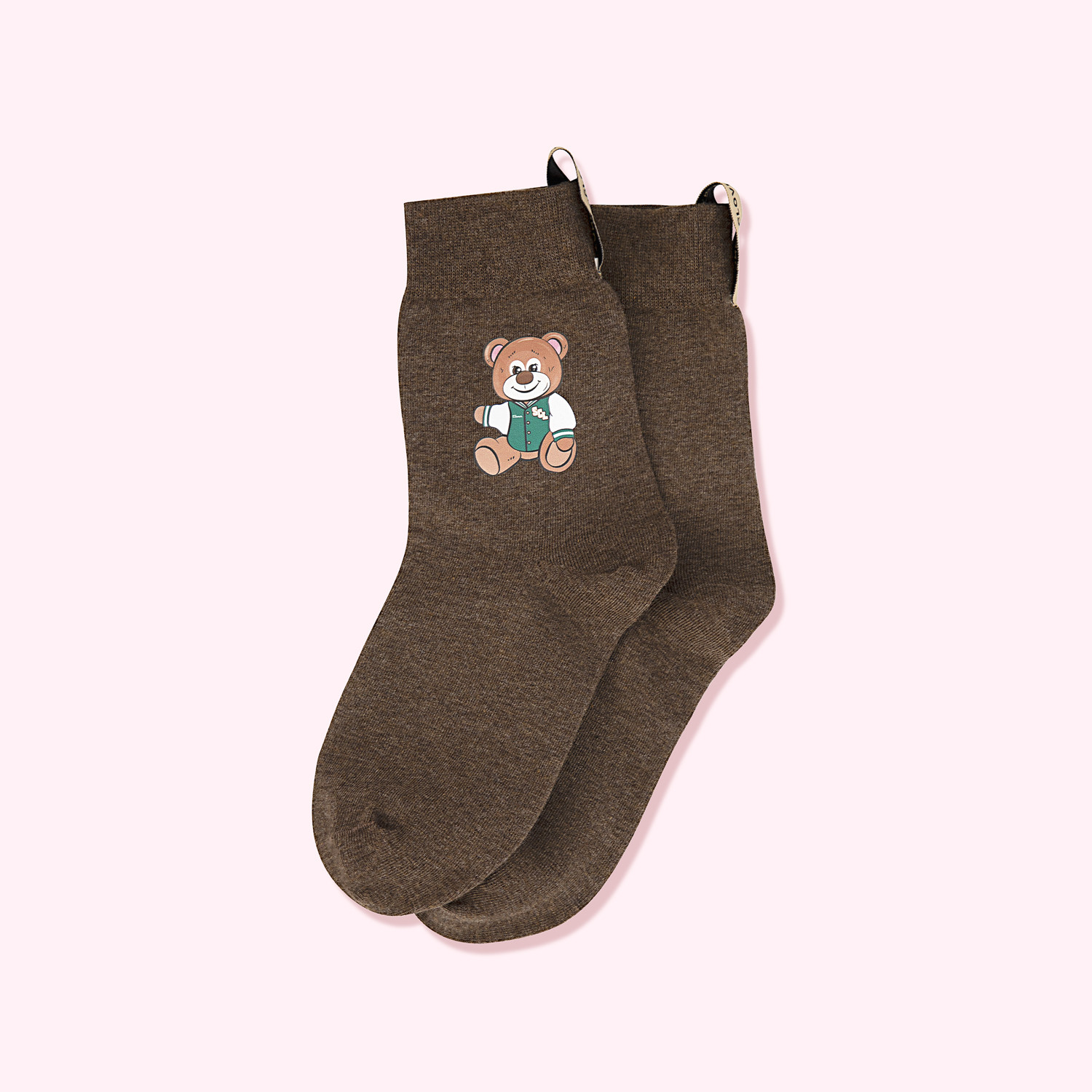 Espresso Heather Bear Socks | Accessories - Stoney Clover Lane | Stoney Clover Lane