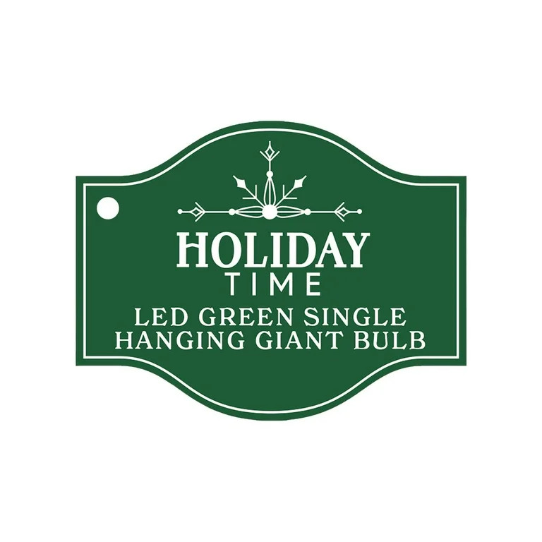 Green LED Hanging Giant Bulb, 14", by Holiday Time | Walmart (US)