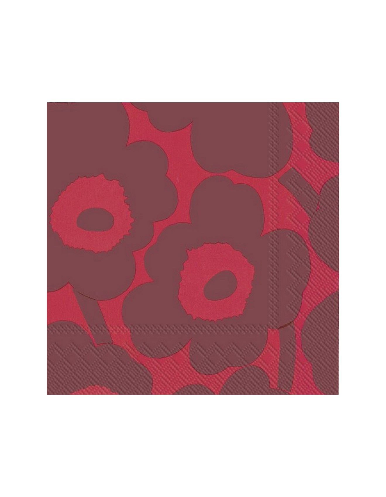 Marimekko - Unikko Red Red Cocktail Napkins | David Jones (Australia & New Zealand)
