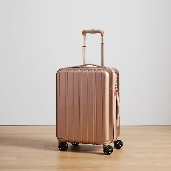 We Metallic Collection, Suitcase, Rosegold, 20 | West Elm (US)