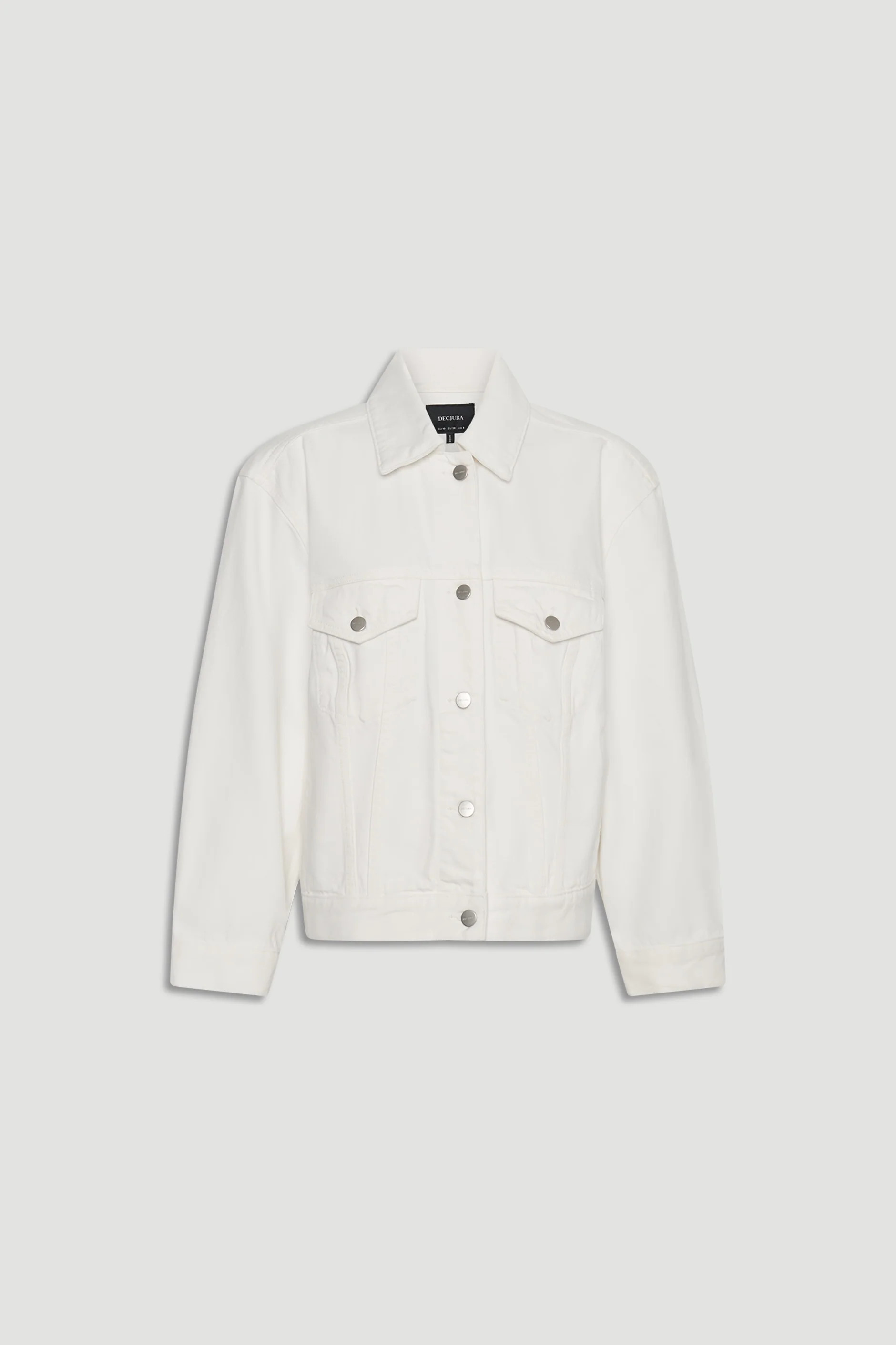 Nakita Denim Jacket - White | DECJUBA
