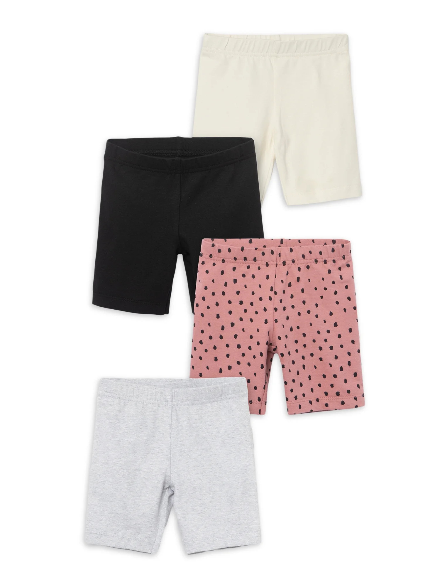 Little Star Organic Toddler Girl 4Pk Bike Shorts, Size 12M-5T | Walmart (US)