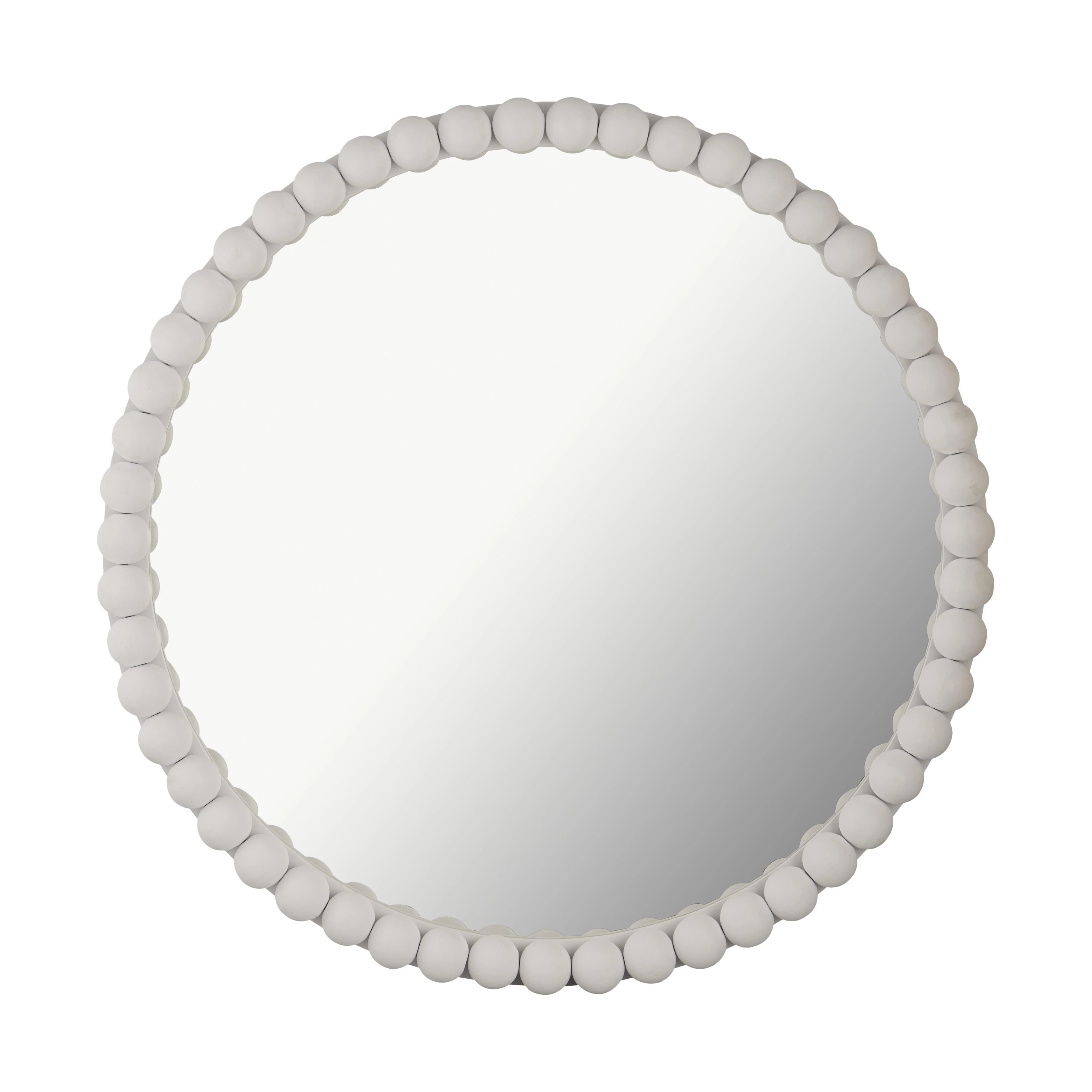 Baria 30" Wooden Round Wall Mirror | TOV Furniture