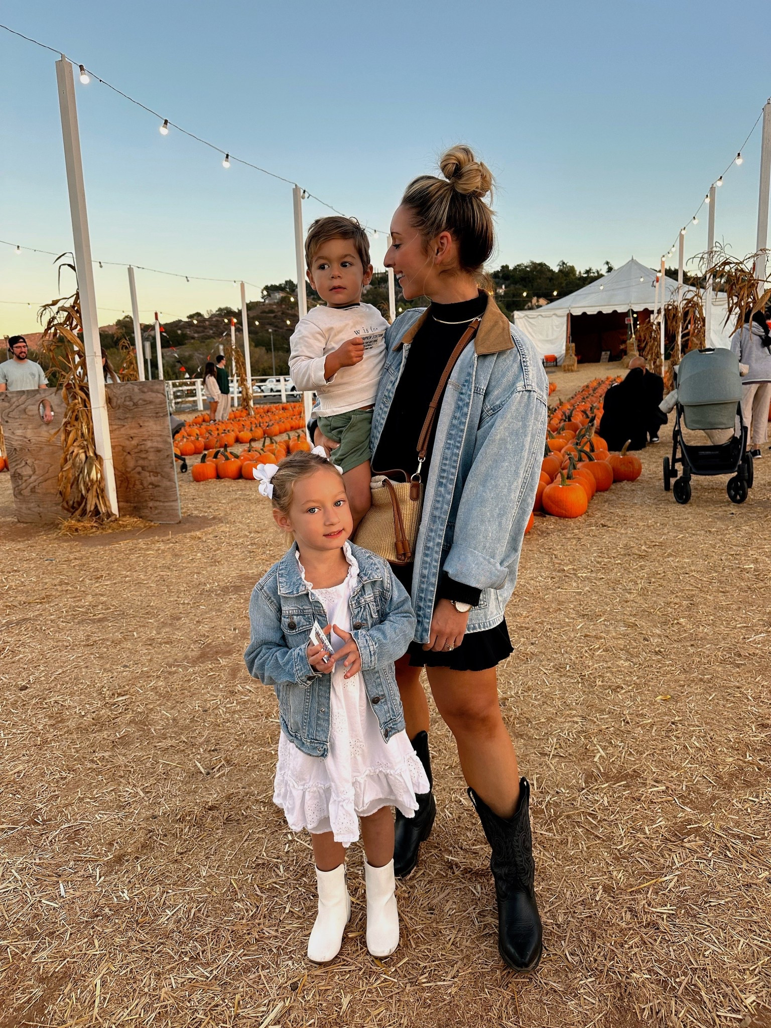 Barn jacket is a must!!! Size up x 2 for oversize fit

Similar sweater linked

Skirt is a fave. Wearing M, runs TTS 

Boots from Nashville, similar linked 

Necklace from HeyHarper, similar linked

Bag is Amazon, love!! 

#LTKFindsUnder50 #LTKSeasonal #LTKStyleTip