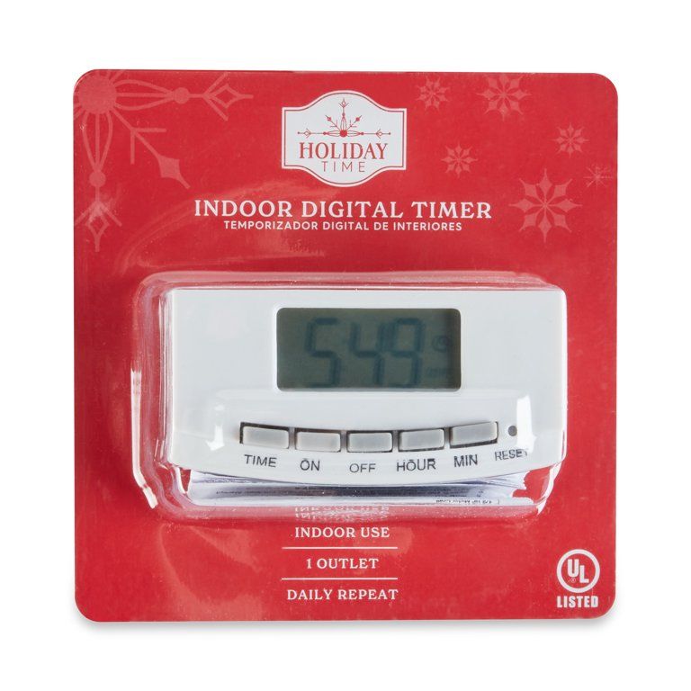 Holiday Time Indoor Digital Timer, White - Walmart.com | Walmart (US)