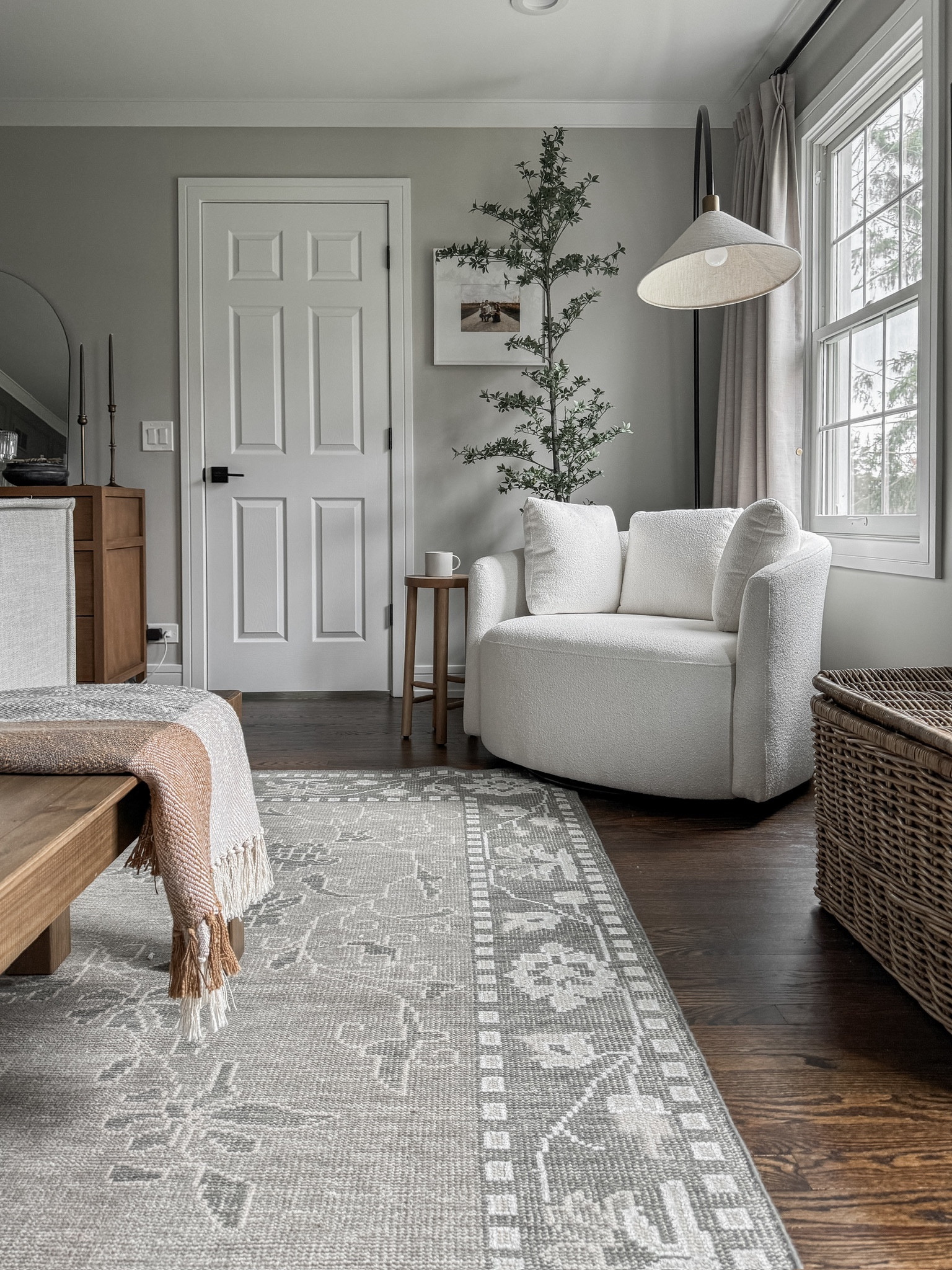 One of my favorite little corners! This swivel barrel chair from Walmart is under $300 and a top favorite every week! It’s oversized, comfortable, and easy to assemble!! 

#LTKHome #LTKStyleTip