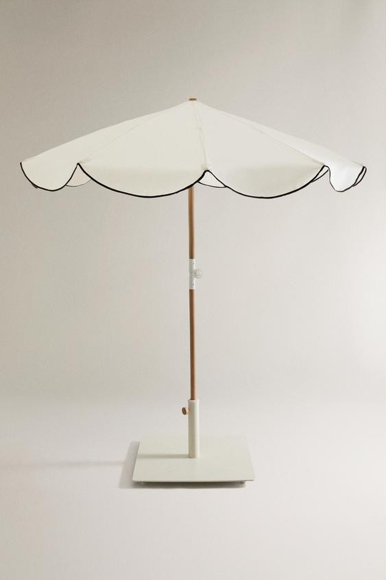 CONTRAST-EDGE BEACH UMBRELLA (ø 160CM) | Zara US
