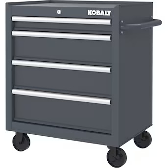 Kobalt 26.7-in W x 33-in H 4 -Drawer Steel Rolling Tool Cabinet ( Gray ) | Lowe's