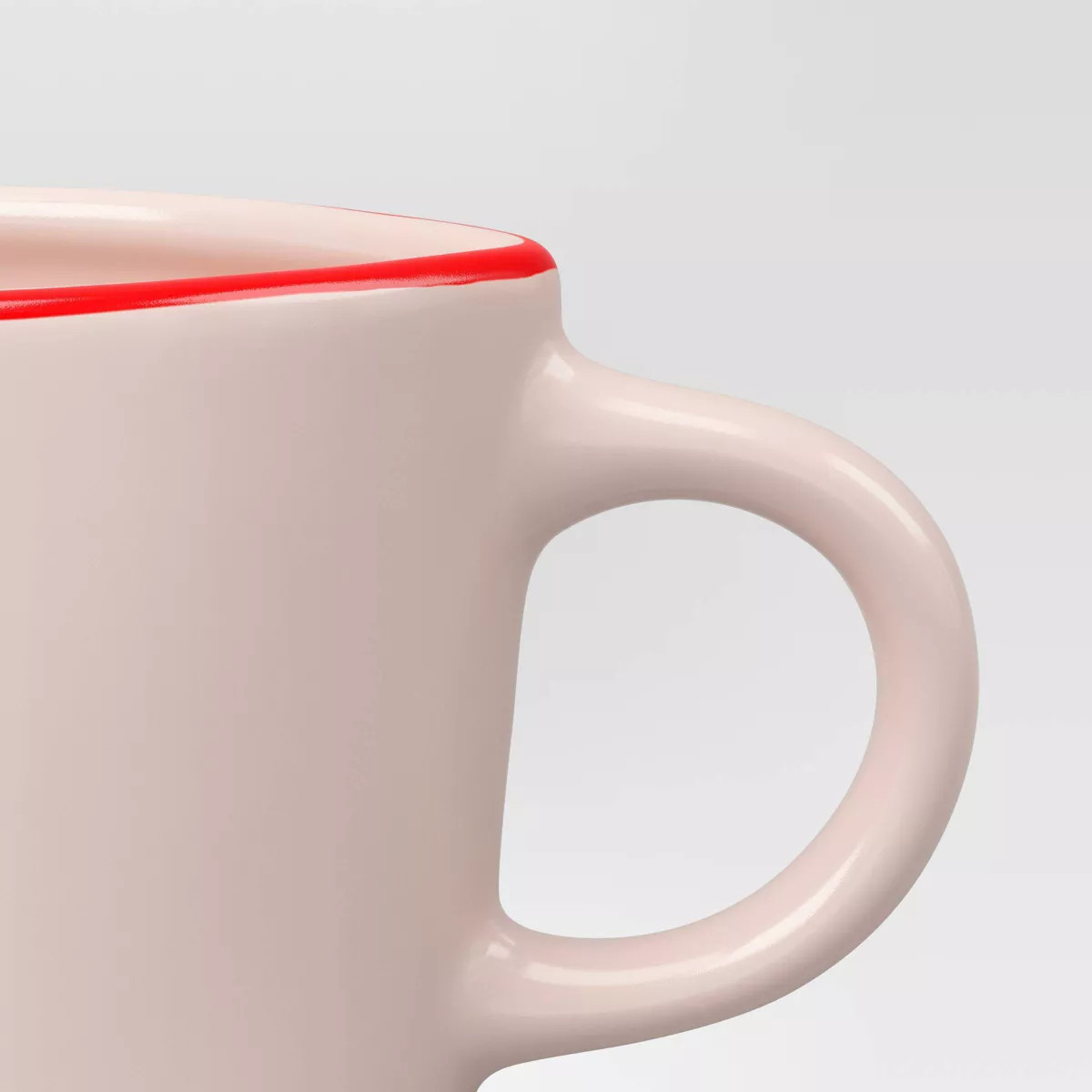 15.5 fl oz Stoneware Heart Figural Mug Pink with Red Rim - Threshold™ | Target