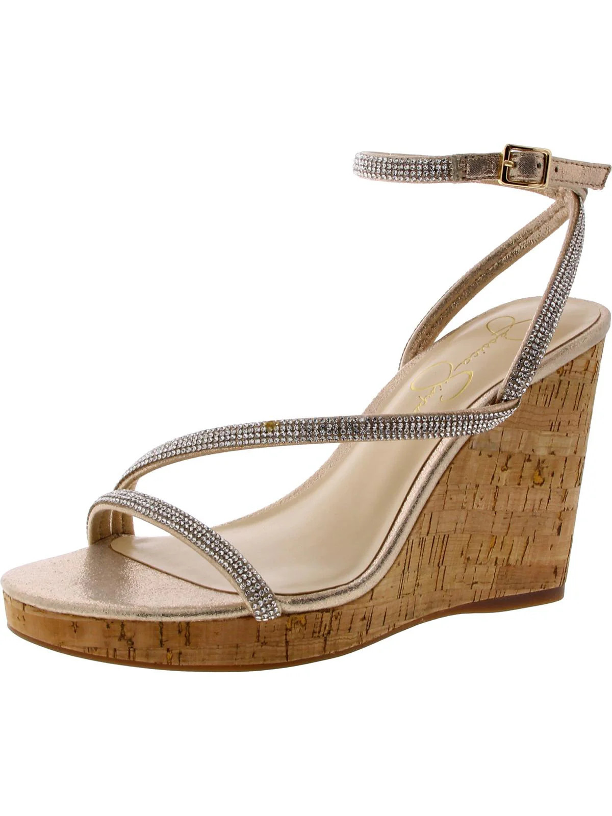 Tenley Womens Satin Open Toe Wedge Sandals | Shop Simon