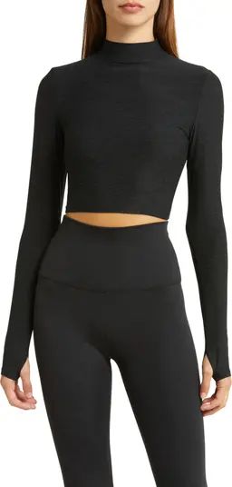 Beyond Yoga Moving On Featherweight Mock Neck Crop Top | Nordstrom | Nordstrom
