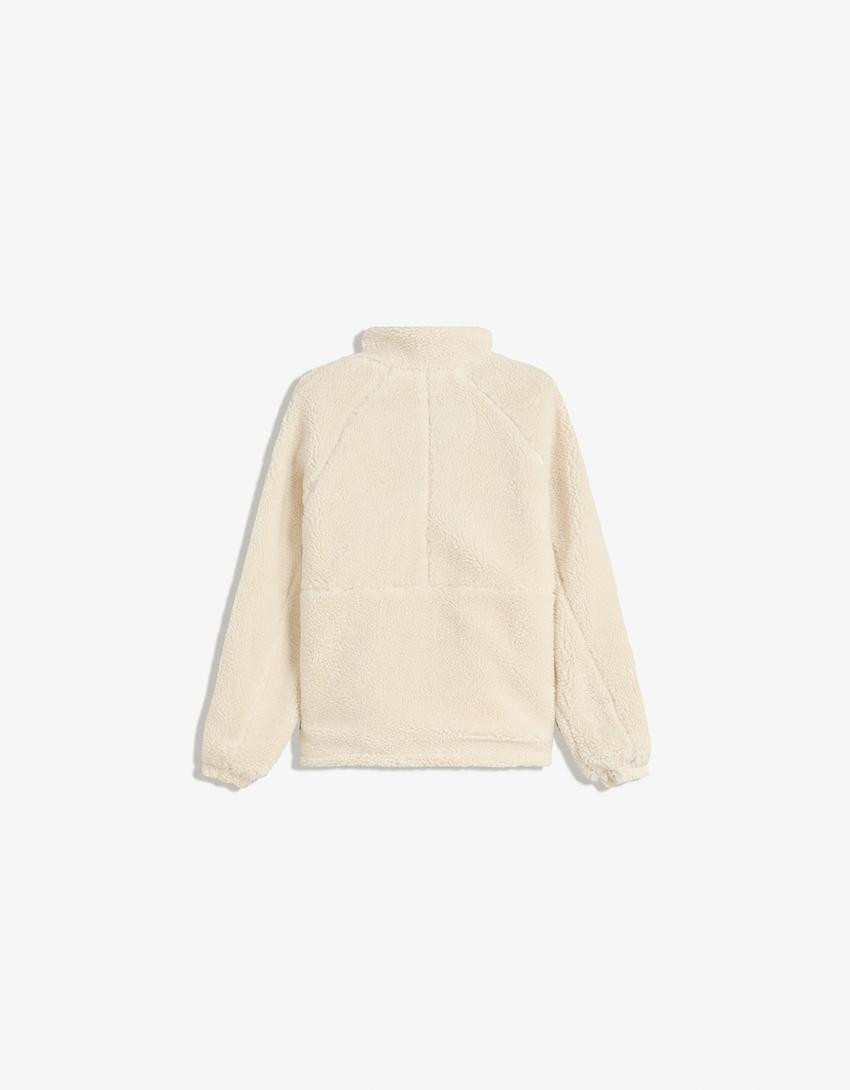 Faux shearling jacket - BERSHKA ACTIVE - Women | Bershka GB