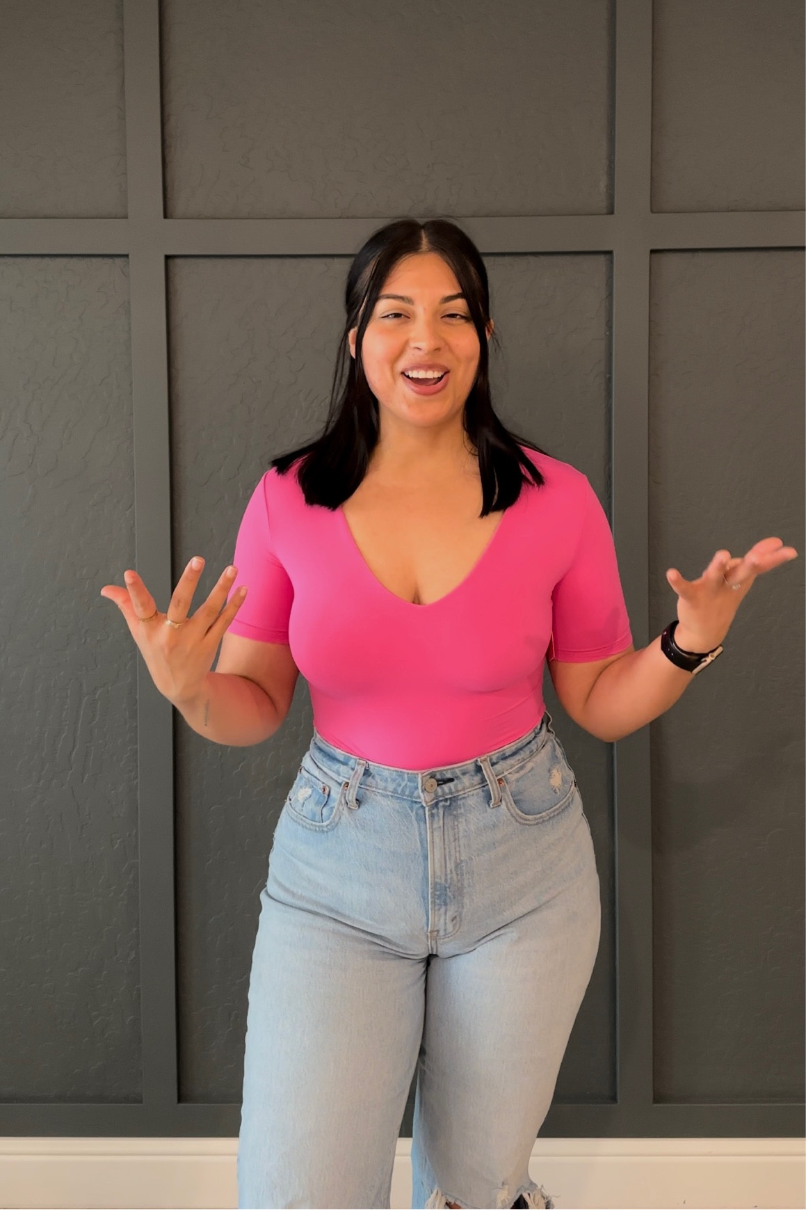 Couldn't get a flattering screenshot of this one 😂 but I found my FAV bodysuit 😍 double lined, stretchy but snug, it's perf! 