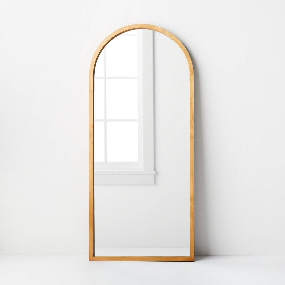 32"" x 72"" Wooden Arch Mirror Brown - Threshold™ designed with Studio McGee | Target