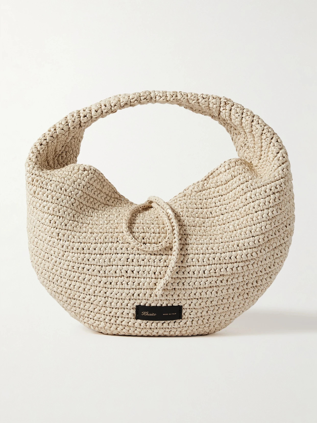 Khaite - Olivia Medium Raffia Shoulder Bag - Neutrals | NET-A-PORTER (US)