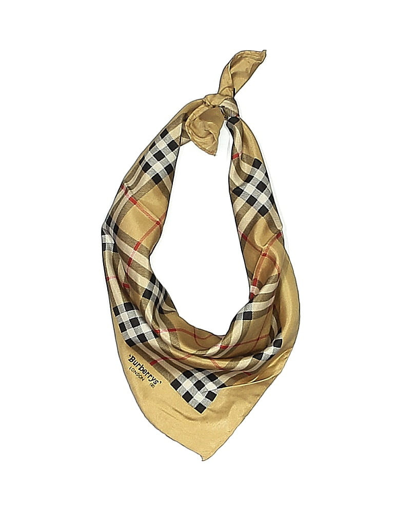 Burberry Silk Scarf: Tan Accessories | ThredUp