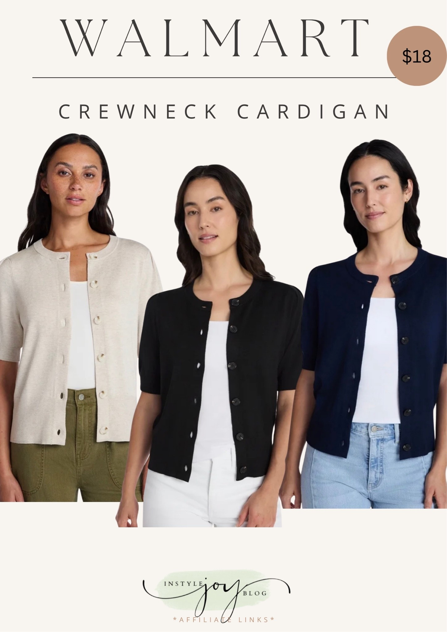 Walmart Time and Tru Women's Crewneck Cardigan with Short Sleeves, Lightweight, Sizes XS-XXXL

Workwear top / work outfit/ affordable fashion / Walmart cardigan

#LTKootd #LTKSeasonal #LTKWorkwear