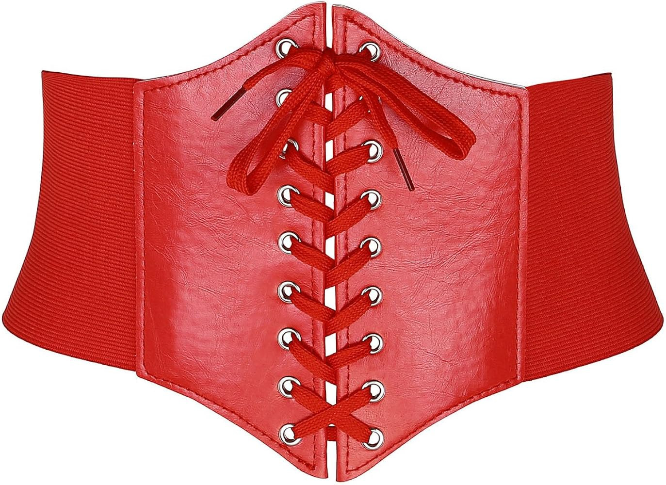 Ayliss Women Elastic Wide Band Tied Waspie Corset Waist Cincher Belt,Black | Amazon (US)