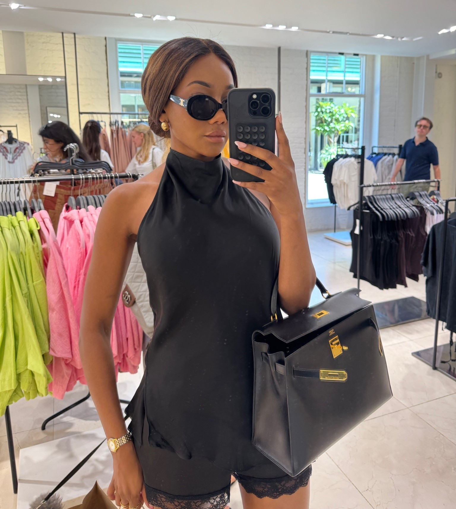 Summer outfit inspo. Zara, mango, COS, bershka, meshki, new look, ASOS, revolve, H&M, Celine, black, satin shorts, lace shorts

#LTKsummer #LTKeurope #LTKstyletip