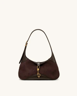 Juliette Key Charm East-West Shoulder Bag - Dark Brown | JW PEI US