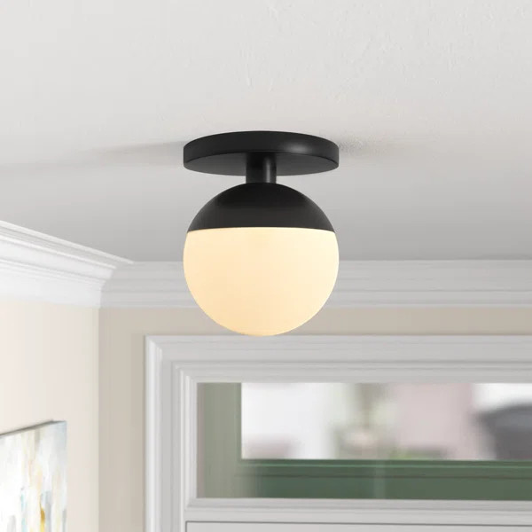 Yearby Glass Semi Flush Mount | Wayfair North America