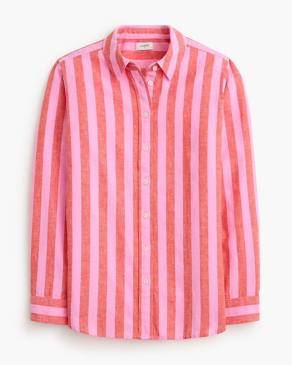 Striped linen-blend button-up shirt | J.Crew Factory
