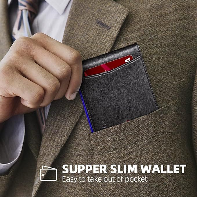 RUNBOX Men's Wallets Slim Rfid Money Clip Leather With Gift Box | Amazon (US)