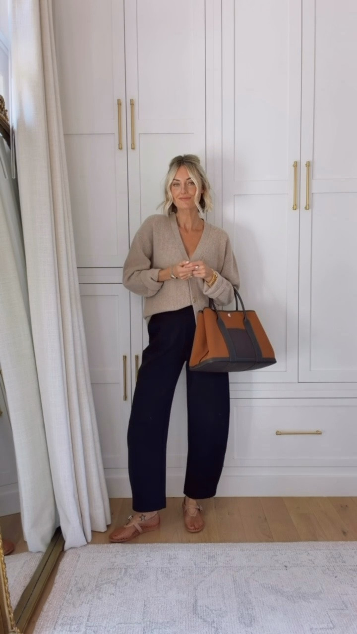 An easy fall look that you can wear for work - an outfit curated from staples! Wearing S in cardigan & XS in pants!

Loverly Grey, fall outfit inspo, fall workwear, black pants, fall staples, neutral cardigan, mesh ballet flats

#LTKSeasonal #LTKWorkwear