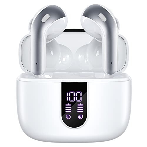 TAGRY Bluetooth Headphones True Wireless Earbuds 60H Playback LED Power Display Earphones with Wireless Charging Case IPX5 Waterproof in-Ear Ear buds with Mic for TV Smart Phone Laptop Computer Sports | Amazon (US)