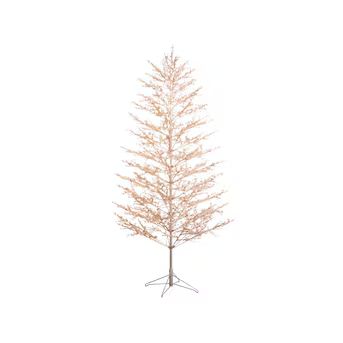 GE Color Choice 7-ft Winterberry Pre-lit Twig White Artificial Christmas Tree with LED Lights Low... | Lowe's