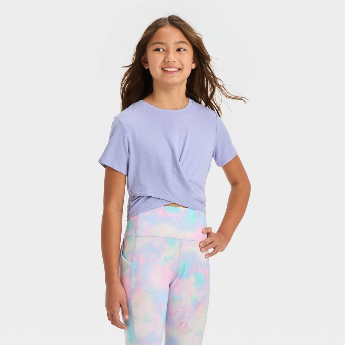 Girls' Soft Ribbed T-Shirt - All In Motion™ | Target