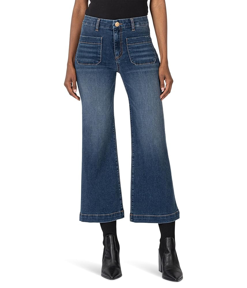 KUT from the Kloth Women's Meg High Rise Wide Leg W Patch Pockets Reg Hem | Amazon (US)