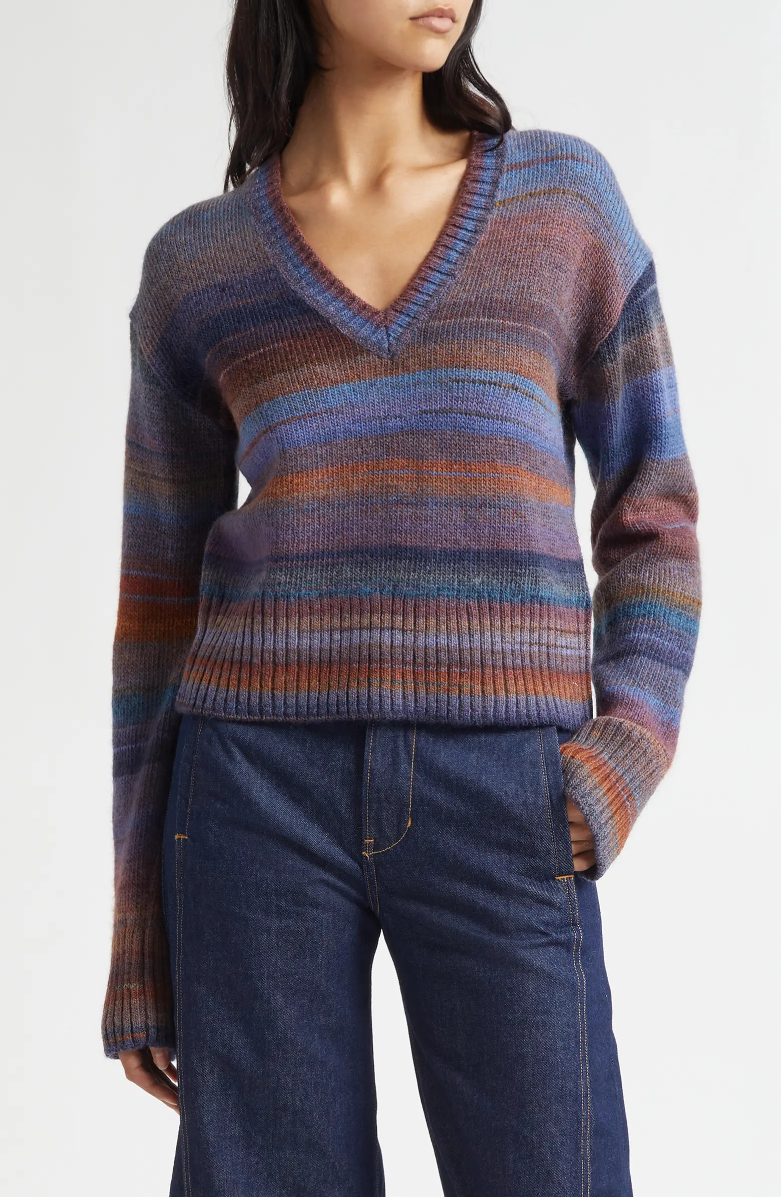 Diora Stripe Wool Blend Sweater | Nordstrom