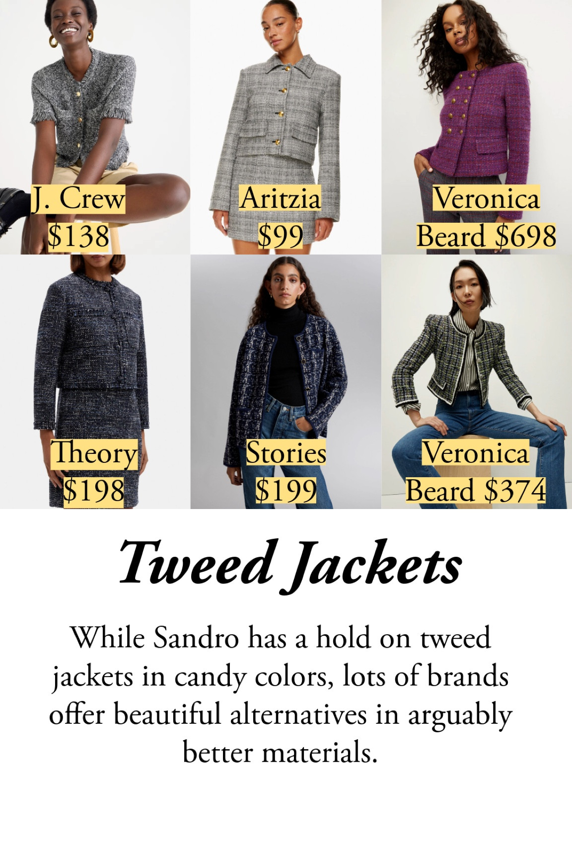 Replace a denim jacket with a tweed for instant polish. The proportions are really similar, so it’s an easy way to get a bit more formal   

#LTKstyletip #LTKworkwear #LTKfindsunder100