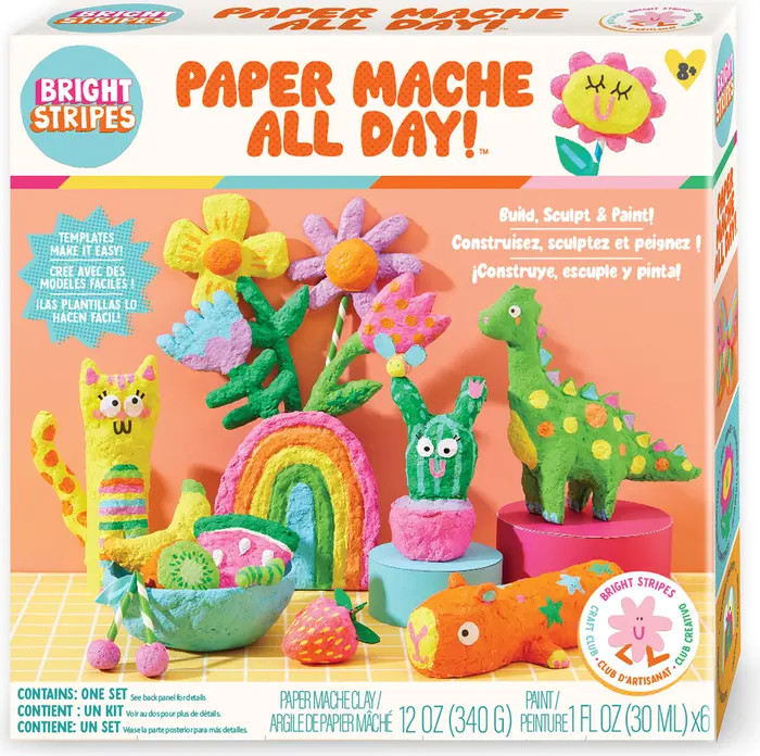 BRIGHT STRIPES Paper Mache All Day Art Kit | Nordstrom | Nordstrom