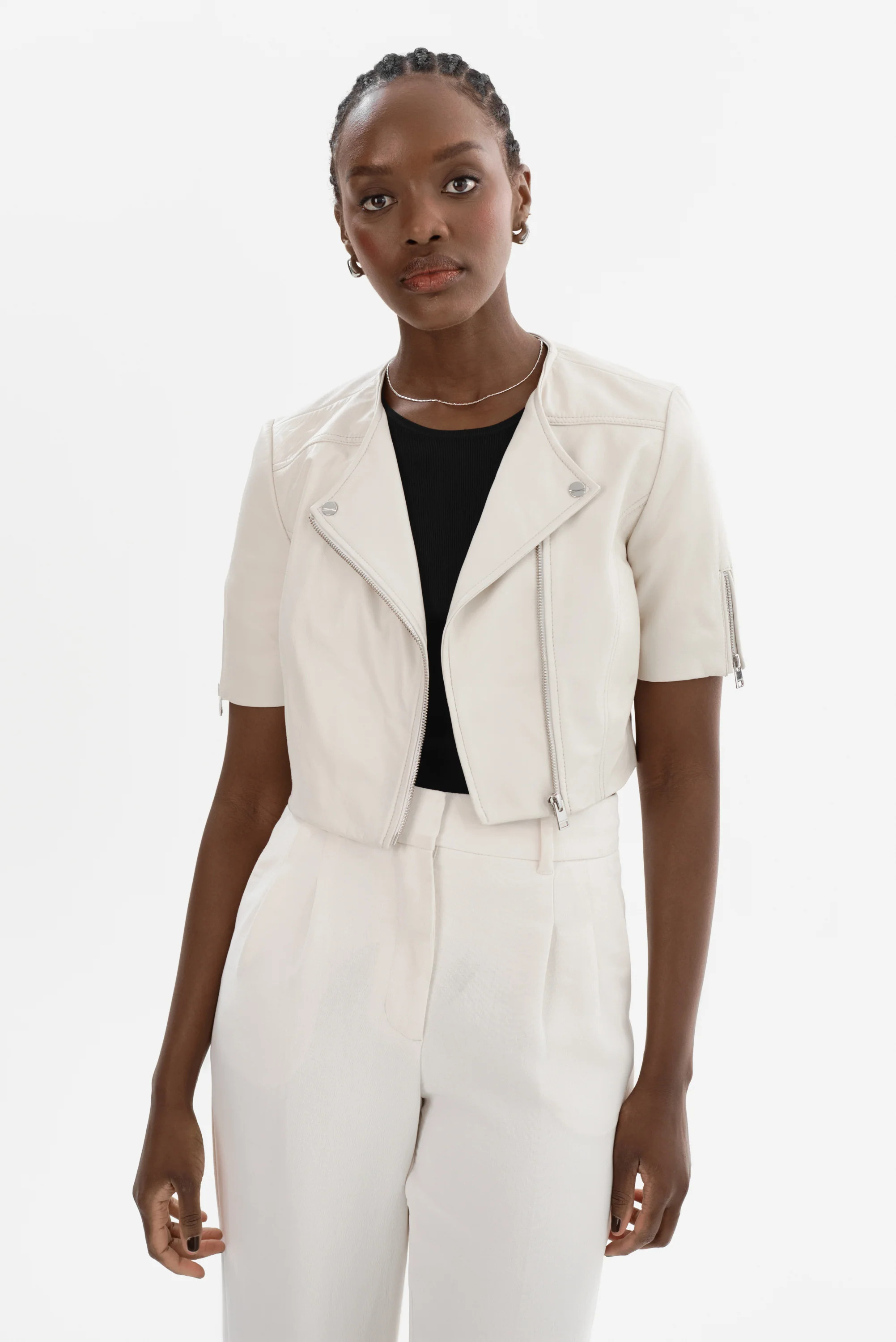 KIRSI | Cropped Biker Jacket | LAMARQUE