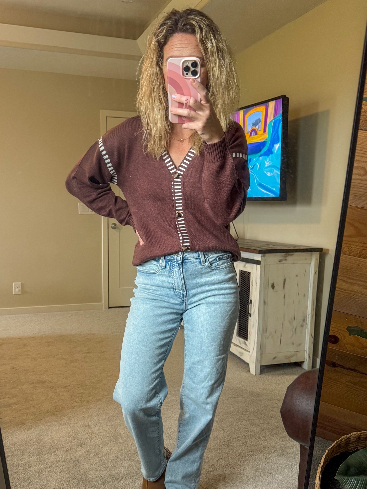 Amazon button down over sized sweater with old navy jeans 

#LTKSaleAlert #LTKStyleTip #LTKFindsUnder50