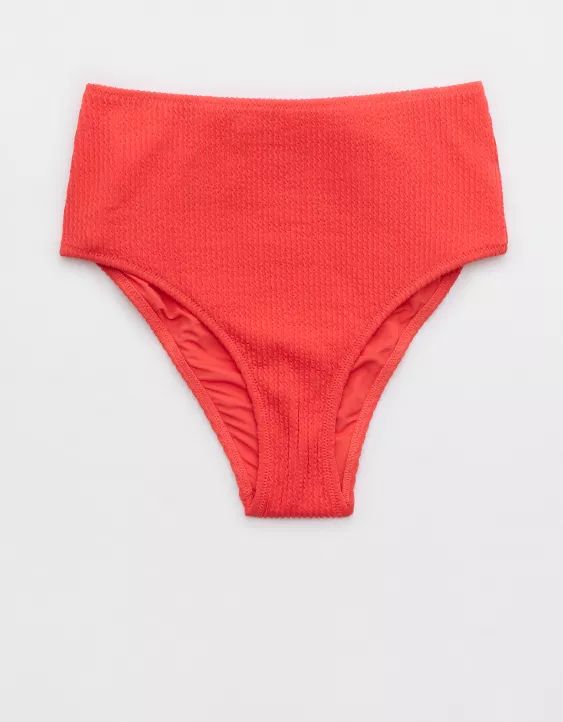 Aerie Crinkle High Waisted Cheeky Bikini Bottom | American Eagle Outfitters (US & CA)