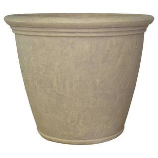 Sunnydaze Decor 24 in. Beige Anjelica Poly Single Flower Pot Planter DG-851 - The Home Depot | The Home Depot