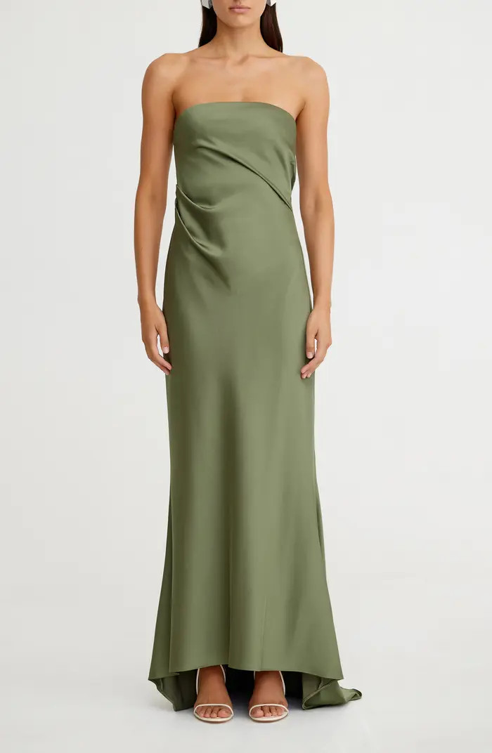 Lucile Strapless Satin Gown with Train | Nordstrom