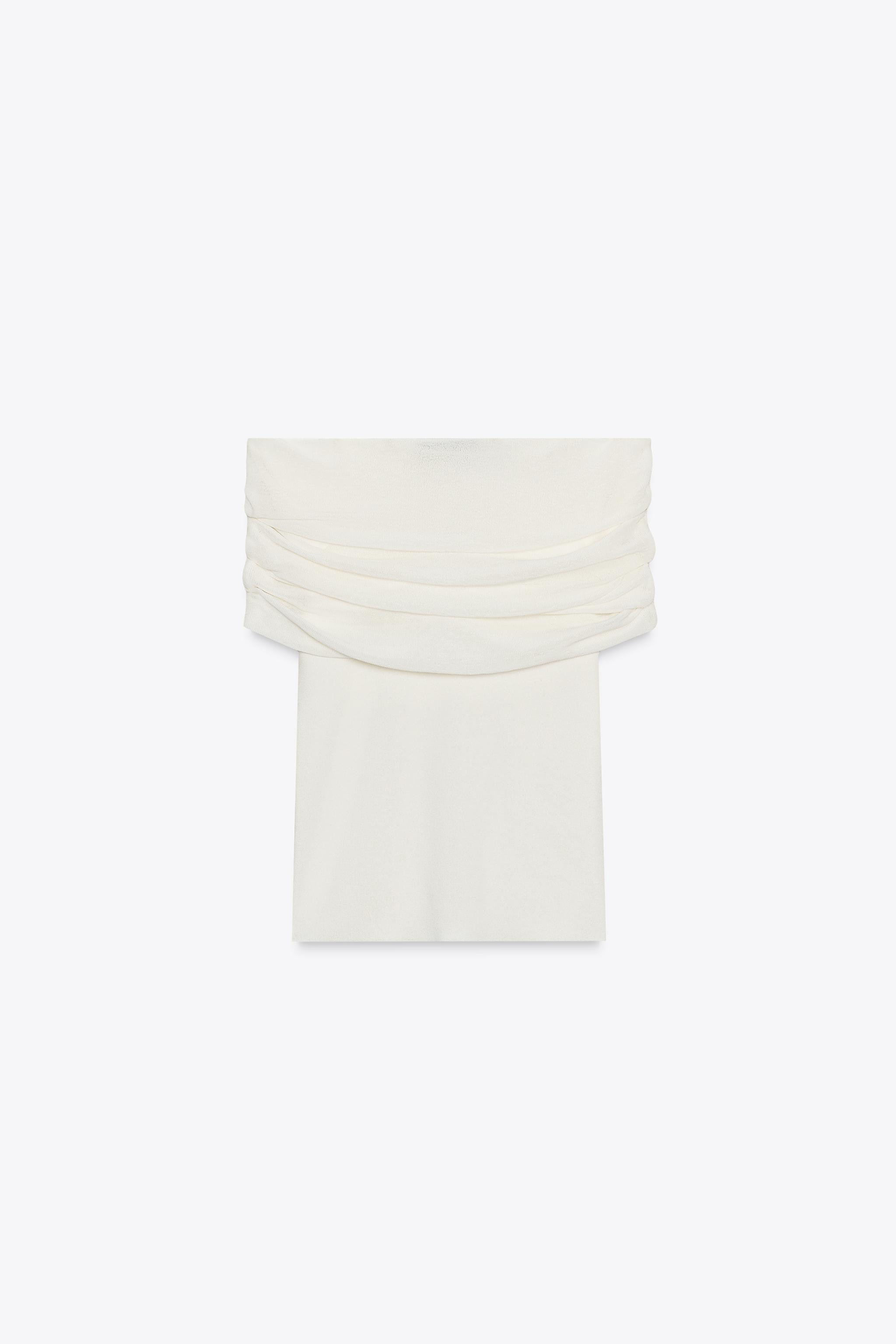 OFF-THE-SHOULDER KNIT TOP | Zara US