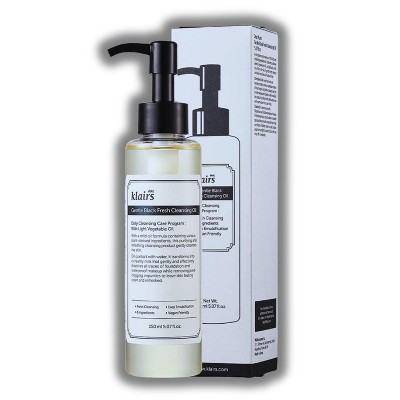 Dear, Klairs Gentle Black Fresh Cleansing Oil (150ml) - Melting Makeup, Deeply Cleanses & Hydrates | Target