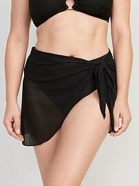 High-Waisted Crochet-Knit Sarong Swim Skirt for Women | Old Navy (US)