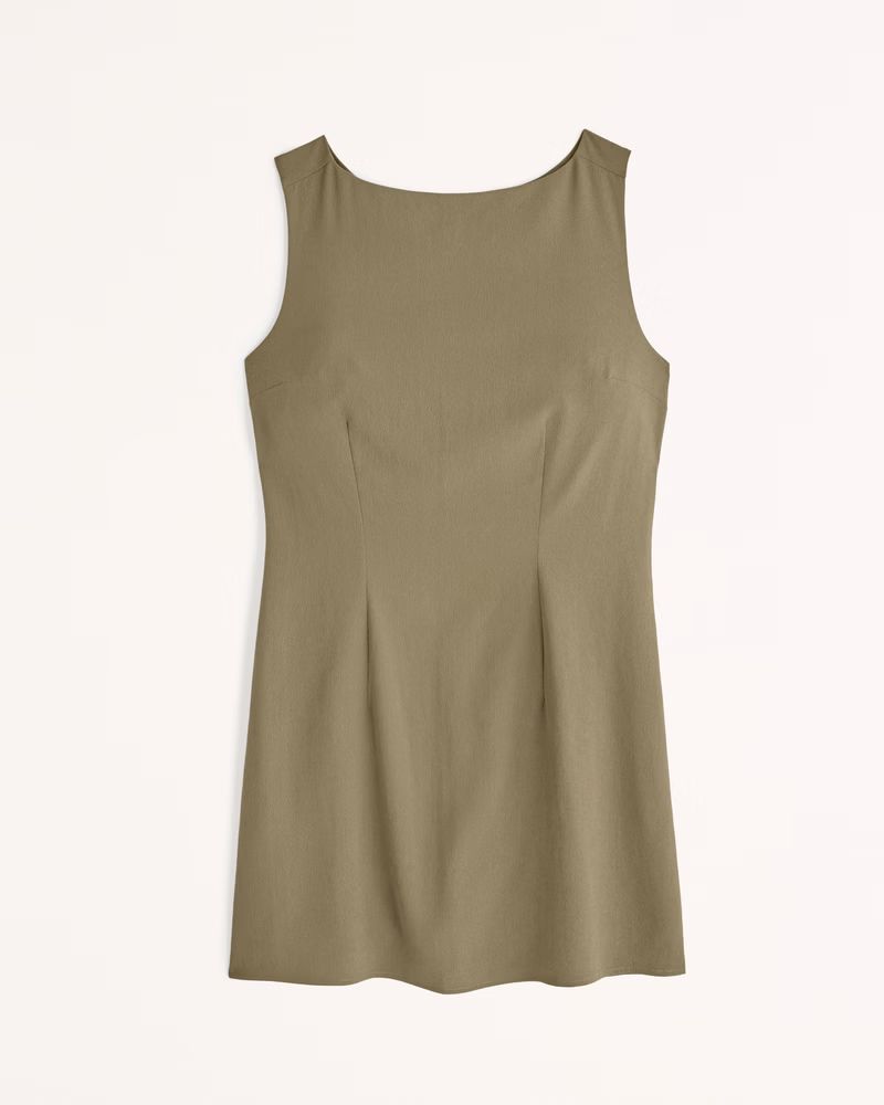 High-Neck Shell Mini Dress | Abercrombie & Fitch (US)