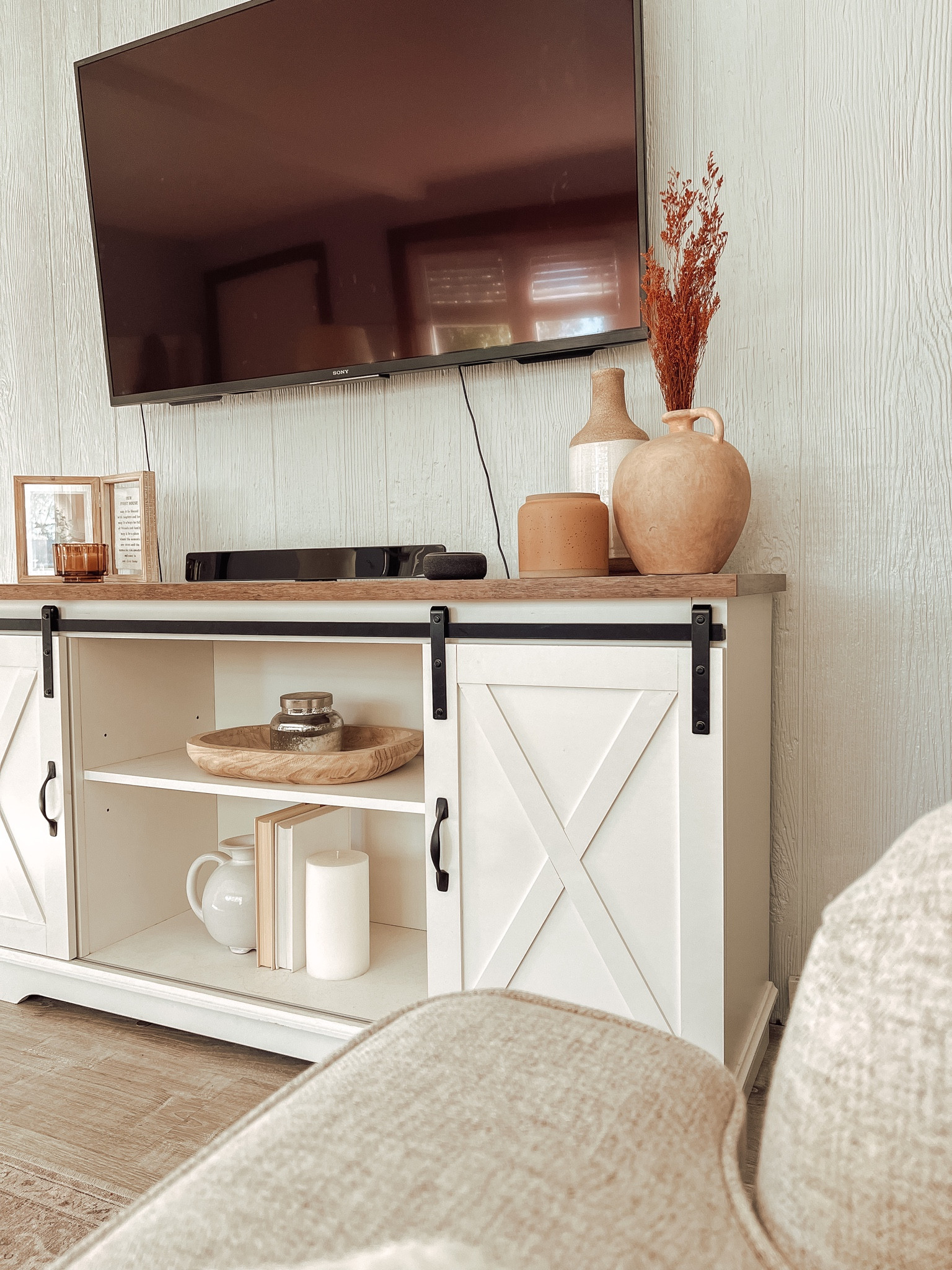 Farmhouse tv stand & neutral decor items I’ve been loving! 

#LTKhome